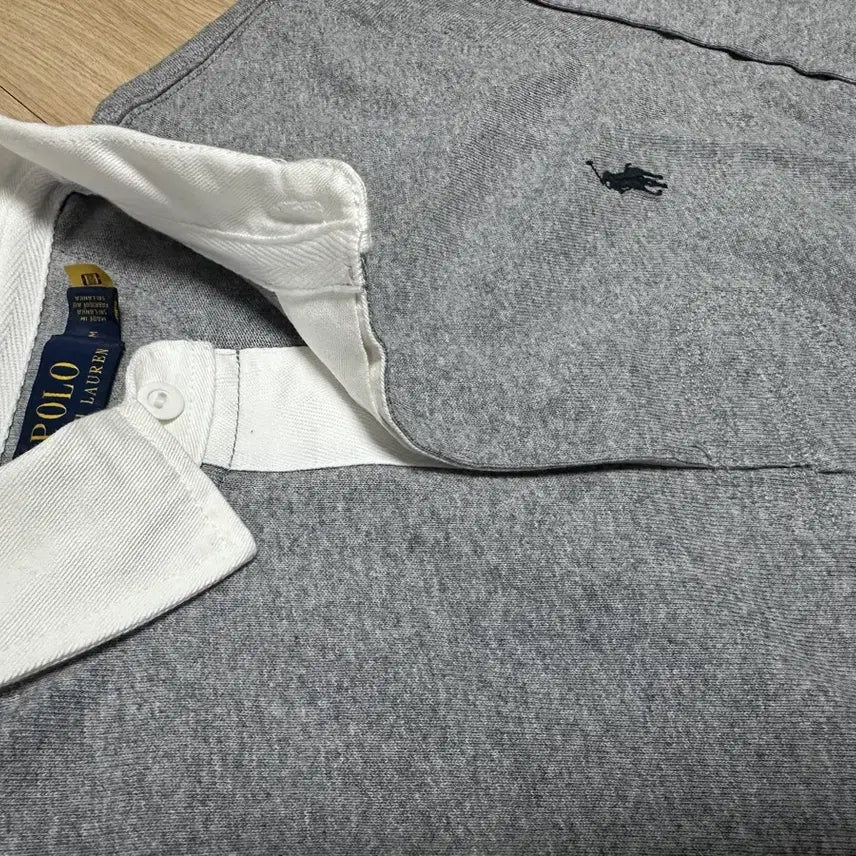 [BUNJANG] Polo Ralph Lauren Rugby Shirt Grey M New Condition / 정품) 폴로 랄프로렌 럭비티 그레이 M 새상품