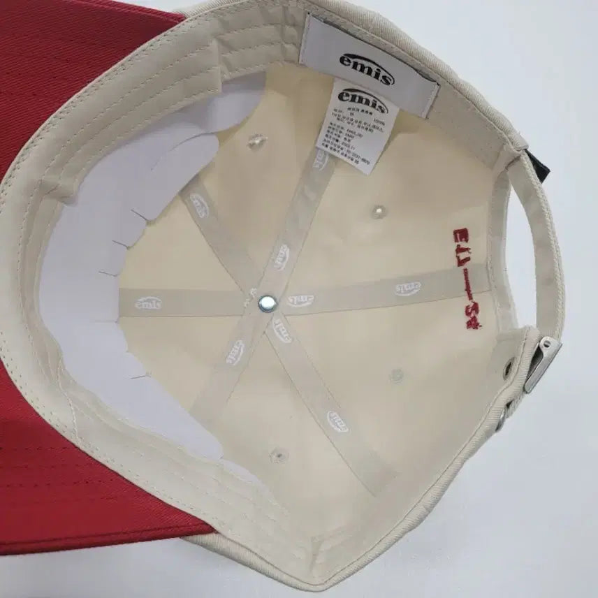 [BUNJANG] Emis Ball Cap Red Two-Tone Hat / 이미스 볼캡 모자 레드투톤