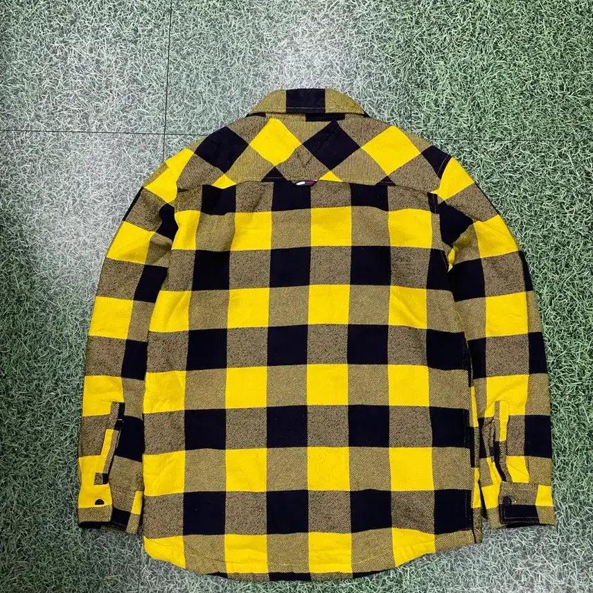 [BUNJANG] Tommy Hilfiger Flannel Sherpa Lined Shirt Jacket / 타미힐피거 타미진 플란넬 양털 셔츠 남방 자켓 오버핏