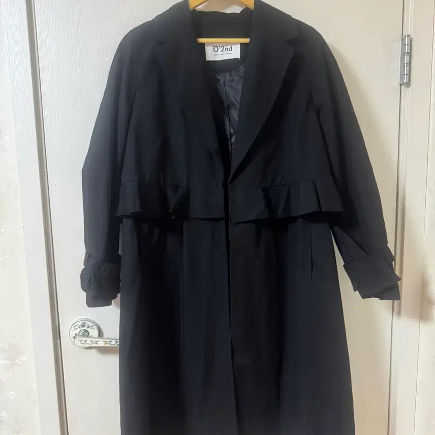 [BUNJANG] O!ZOC Trench Coat / 한섬 오즈세컨 블랙 트렌치 코트