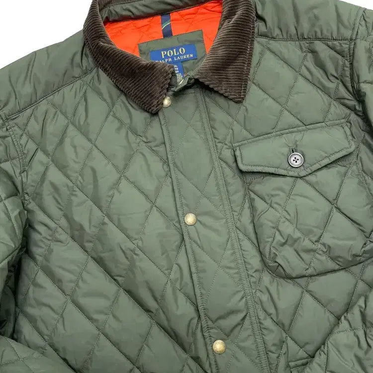 [BUNJANG] Polo Ralph Lauren Quilted Jacket Olive XL / 폴로 랄프로렌 퀼팅 퀼트 자켓 올리브 XL사이즈