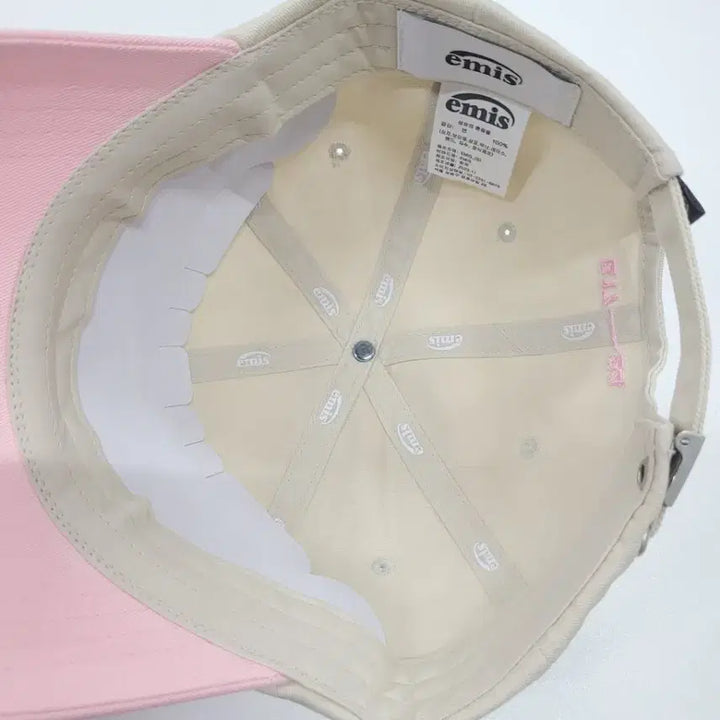 [BUNJANG] Emis Ball Cap Beige/Pink Hat / 이미스 볼캡 모자 베이지/핑크