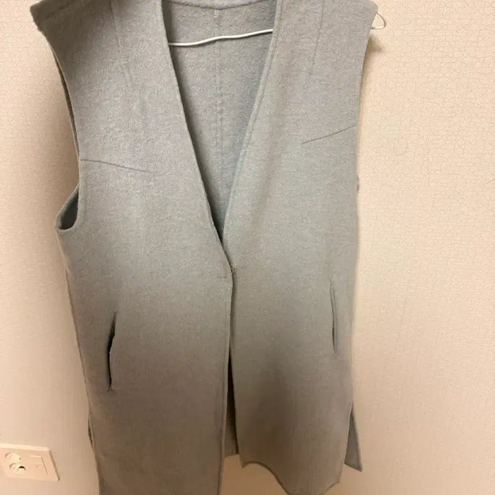 [SOLD OUT] 셀렙샵에디션 모 캐시미어 앙고라 롱 베스트 연블루 44-55