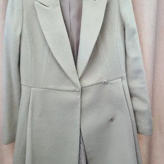 [BUNJANG] Kenneth Lady Ivory Double Button Coat / 케네스레이디 아이보리 더블 버튼 코트
