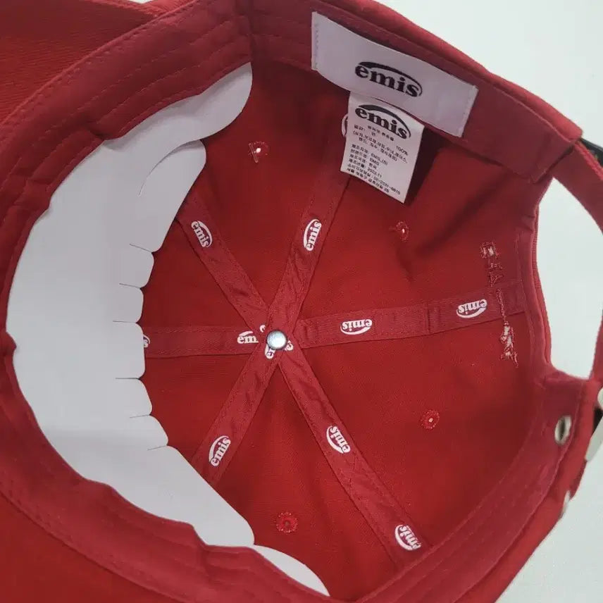 [BUNJANG] emis Ball Cap Red / emis 이미스 볼캡 모자 레드