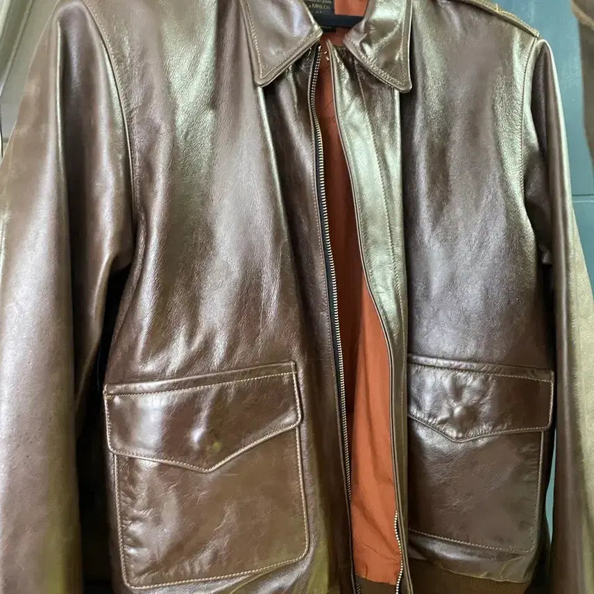[BUNJANG] Acapella Clothing A2 Cowhide Leather Jacket / 아카펠라클로딩 a2 가죽자켓 카우하이드(암소가죽)44 한정판