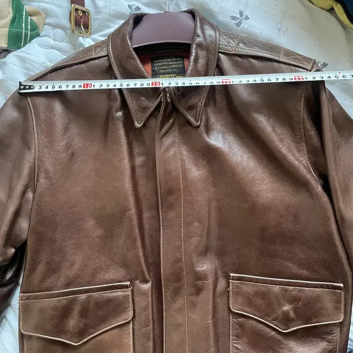[BUNJANG] Acapella Clothing A2 Cowhide Leather Jacket / 아카펠라클로딩 a2 가죽자켓 카우하이드(암소가죽)44 한정판