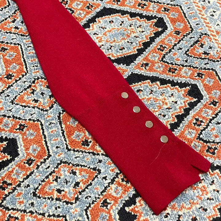 [BUNJANG] ZARA Red Nylon Slim Fit Knit Sweater (Women&