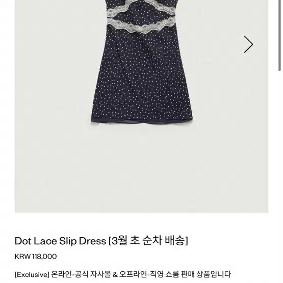 [BUNJANG] The Vanett Dot Lace Slip Dress / 더바넷 Dot Lace Slip Dress 새상품
