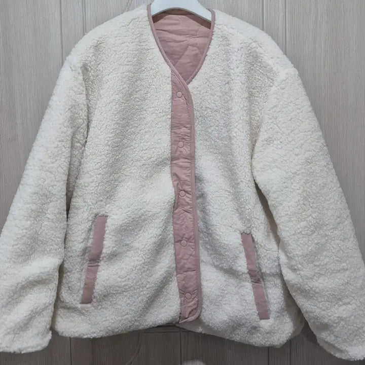 [BUNJANG] Reversible Quilted Fleece Jacket / 핑크 리버시블 퀼팅 누빔 안감 뽀글이 자켓 새상품 ~77반까지