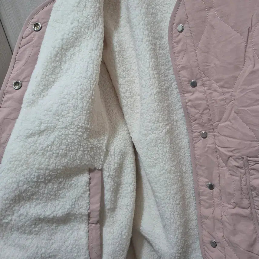 [BUNJANG] Reversible Quilted Fleece Jacket / 핑크 리버시블 퀼팅 누빔 안감 뽀글이 자켓 새상품 ~77반까지