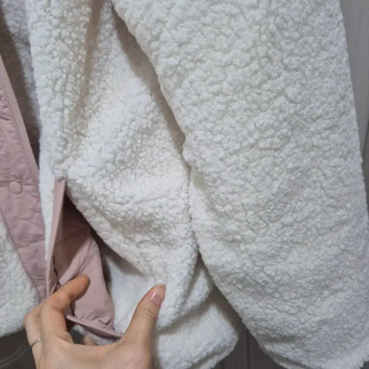 [BUNJANG] Reversible Quilted Fleece Jacket / 핑크 리버시블 퀼팅 누빔 안감 뽀글이 자켓 새상품 ~77반까지