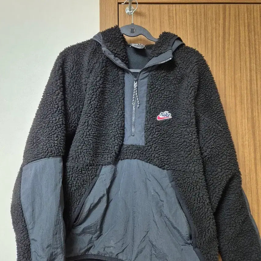 [BUNJANG] Nike Heritage Half Zip Fleece Anorak Black L / 나이키 헤리티지 하프 집업 후리스