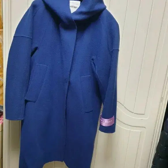 [BUNJANG] LUCY JUDY Navy Blue Hooded Wool Coat / LUCY JUDY 네이비블루 후드 코트