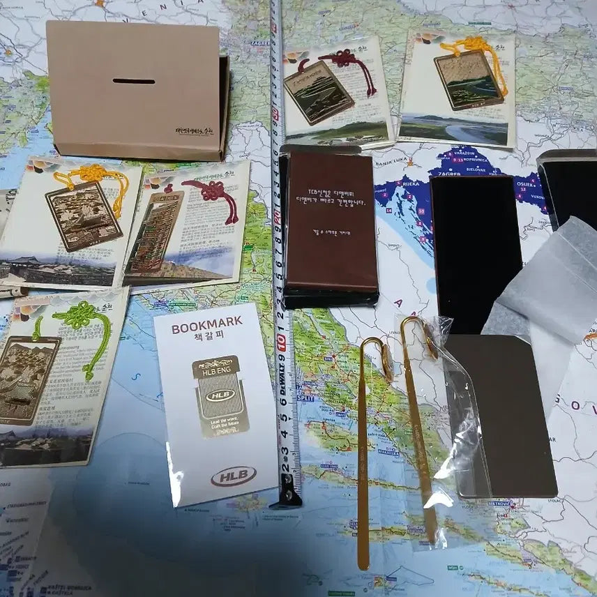 [BUNJANG] HLB Gold Bookmark Set / ( 개인소장품 새제품  ) HLB 책갈피 손거울 (금색/골드) 10개
