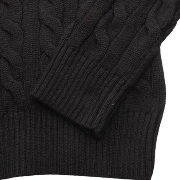 [BUNJANG] Polo Ralph Lauren Cable Knit Sweater / 폴로 랄프로렌 꽈배기니트 블랙/네이비/그레이