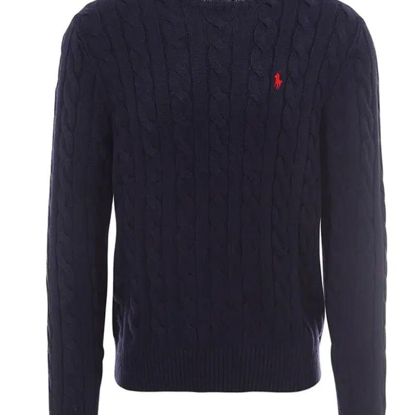 [BUNJANG] Polo Ralph Lauren Cable Knit Sweater / 폴로 랄프로렌 꽈배기니트 블랙/네이비/그레이