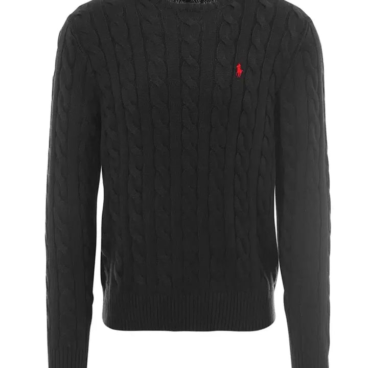 [BUNJANG] Polo Ralph Lauren Cable Knit Sweater / 폴로 랄프로렌 꽈배기니트 블랙/네이비/그레이