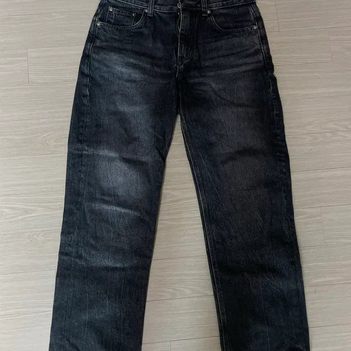 [BUNJANG] Branded Black Washed Denim Pants / 브랜디드 블랙 데님 팬츠