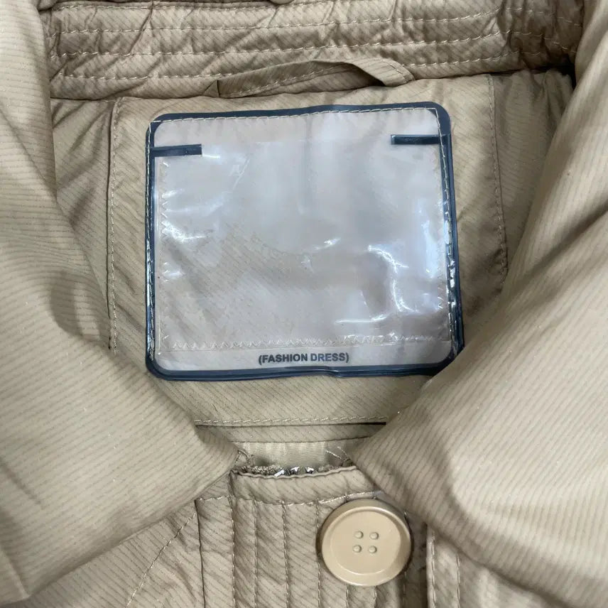 [BUNJANG] Outerwear Beige Quilted Long Padded Coat / [여성아우터] 퀼팅 베이지 경량 롱패딩 코트