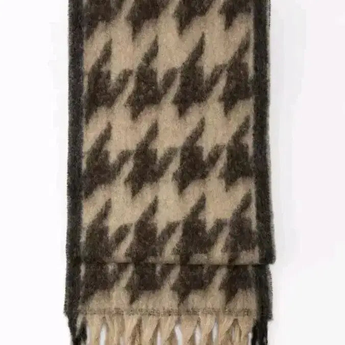 [BUNJANG] Zara Jacquard Knit Muffler - Brown / zara 자라 자카드 니트 머플러 - 브라운