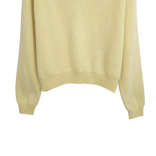 [BUNJANG] Sunday Superfine Merino Wool V-Neck Knit Sweater / 메리노울77)선데이 슈퍼파인메리노울 코튼 여리핏 보카시 옐로우 v넥 니트