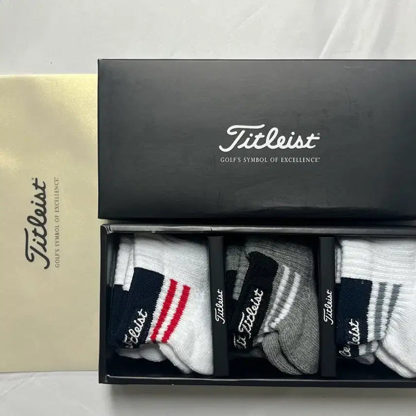 [BUNJANG] Titleist Golf Socks Gift Set / 타이틀리스트 자수로고 골프양말 선물세트