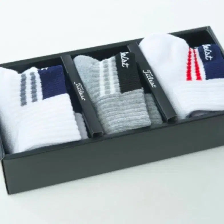 [BUNJANG] Titleist Golf Socks Gift Set / 타이틀리스트 자수로고 골프양말 선물세트