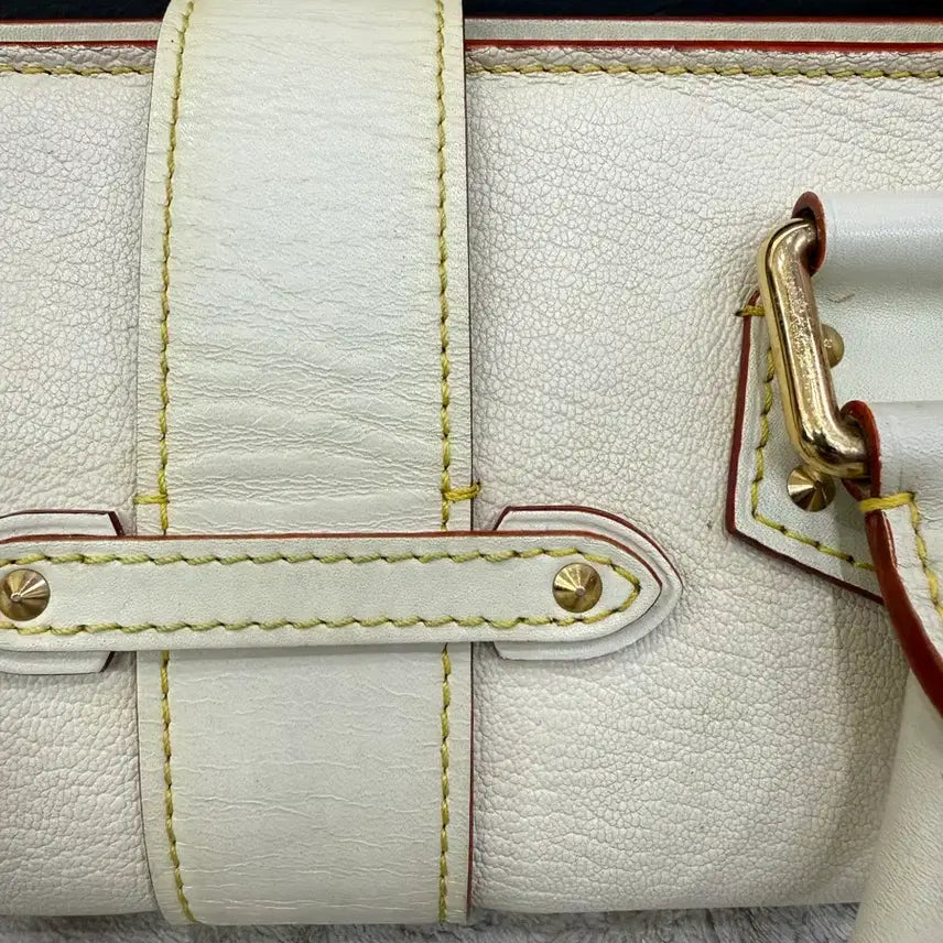 [BUNJANG] Louis Vuitton White Leather Shoulder Bag / 루이비통 화이트 레더 숄더백