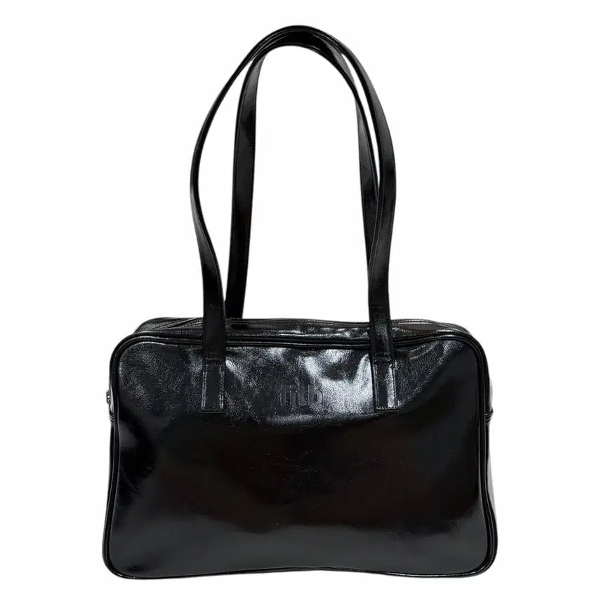 [BUNJANG] Fill in the Blank Trapezoid Leather Shoulder Bag Black / 필인더블랭크 트라페즈 레더 숄더백 가방 블랙