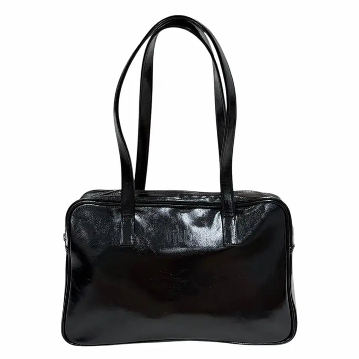[BUNJANG] Fill in the Blank Trapezoid Leather Shoulder Bag Black / 필인더블랭크 트라페즈 레더 숄더백 가방 블랙