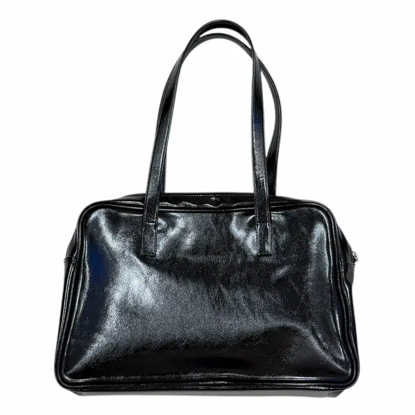 [BUNJANG] Fill in the Blank Trapezoid Leather Shoulder Bag Black / 필인더블랭크 트라페즈 레더 숄더백 가방 블랙