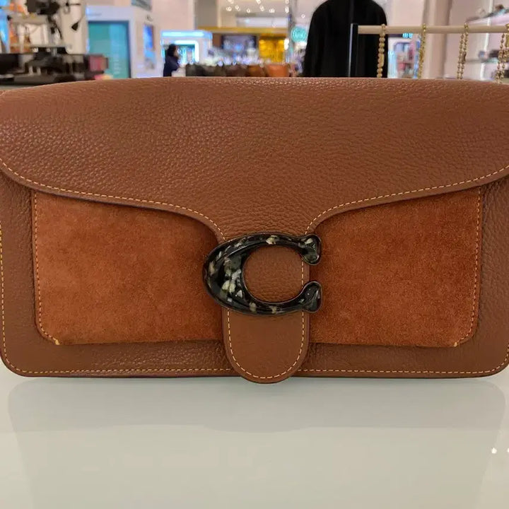 [BUNJANG] Coach Tabby Leather Shoulder Bag Crossbody Brown / 코치 태비 가죽 숄더백 크로스백 브라운 25X14cm 더스트백+종이가방