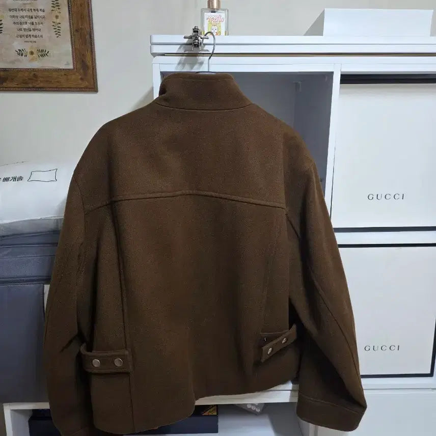 [BUNJANG] Solid Homme 23FW Wool Crop High Neck Jacket / [52]솔리드옴므 23fw 울 크롭 하이넥 자켓 브라운