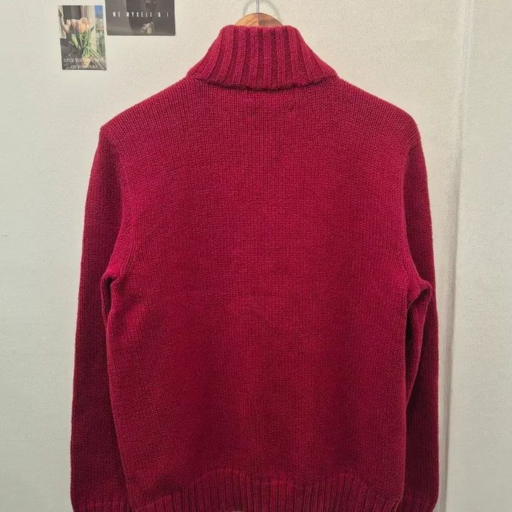 [BUNJANG] Ralph Lauren Red Half-Zip Knit Sweater (Size M) / 폴로 랄프로렌의 빨간색 반집업 니트  M