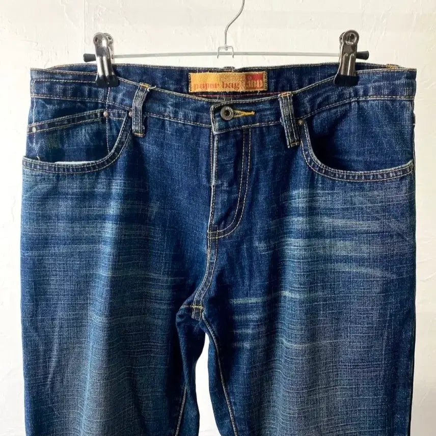 [BUNJANG] Vintage Printing Bootcut Denim Jeans / 빈티지 프린팅 부츠컷 데님 청바지