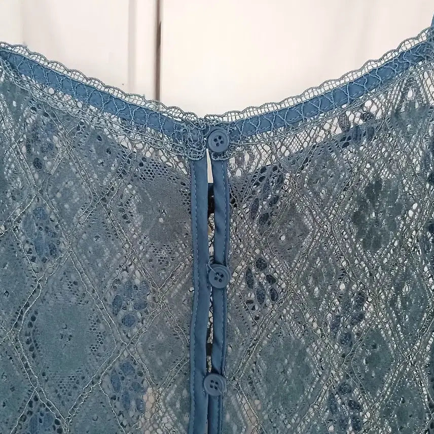 [BUNJANG] Thursday Island Lace Layered Dress / 새상품 써스데이아일랜드 레이스 레이어드원피스 블루(착불)