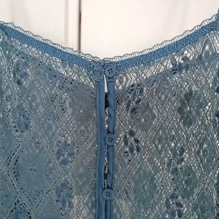 [BUNJANG] Thursday Island Lace Layered Dress / 새상품 써스데이아일랜드 레이스 레이어드원피스 블루(착불)