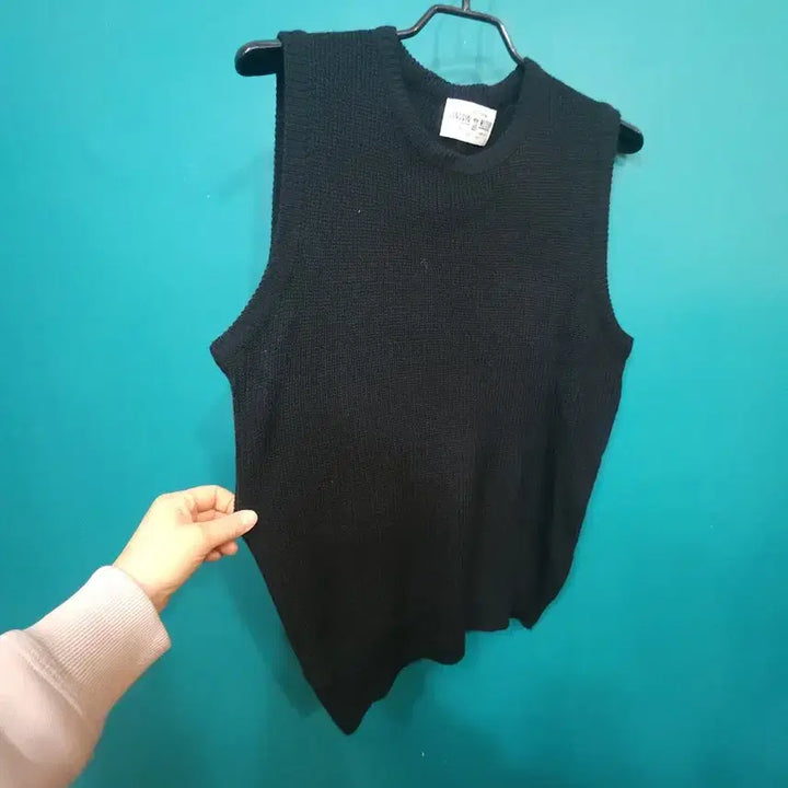 [BUNJANG] Black Knit Vest / 여성 블랙 니트조끼 니트 베스트
