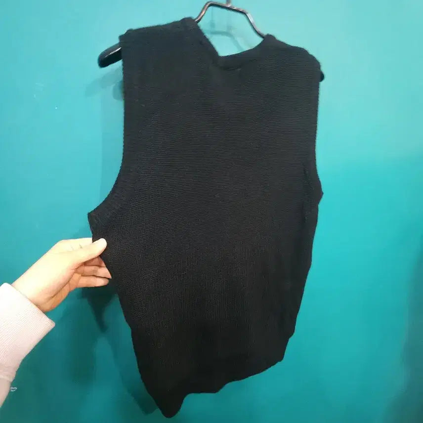 [BUNJANG] Black Knit Vest / 여성 블랙 니트조끼 니트 베스트