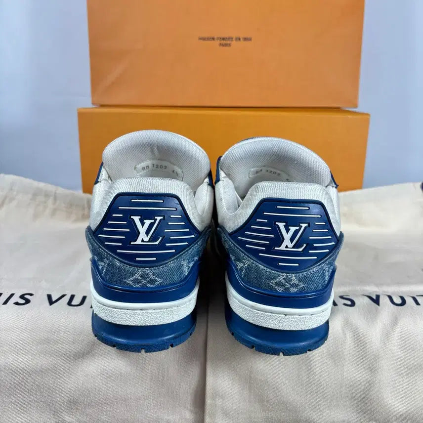 [BUNJANG] Louis Vuitton Trainer Sneakers Denim Blue / [정품,풀박스]루이비통 트레이너 스니커즈 데님 블루