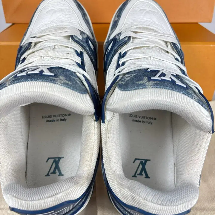 [BUNJANG] Louis Vuitton Trainer Sneakers Denim Blue / [정품,풀박스]루이비통 트레이너 스니커즈 데님 블루