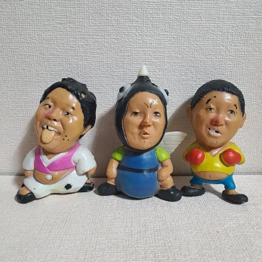 [BUNJANG] Hyung Rae Brothers Piggyback Dolled Figures Set / 올드토이 [ 형래삼형제 ] 못난이인형 피규어 고전완구 장난감