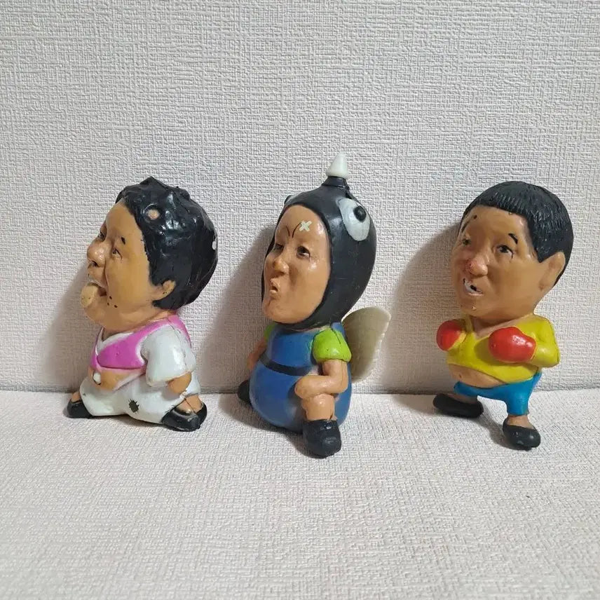 [BUNJANG] Hyung Rae Brothers Piggyback Dolled Figures Set / 올드토이 [ 형래삼형제 ] 못난이인형 피규어 고전완구 장난감