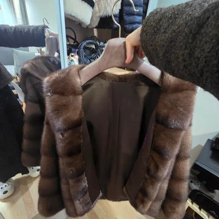 [BUNJANG] Copenhagen Fur Mink Jacket Brown / 코펜하겐 퍼 밍크  자켓 브라운