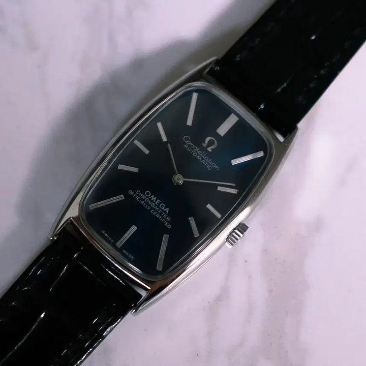 [BUNJANG] Omega Constellation Tank Chronometer Automatic Vintage Watch / 오메가 컨스틸레이션 탱크 크로노미터 청판 오토매틱 빈티지 시계