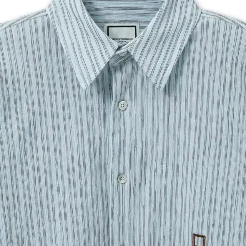 [BUNJANG] Wooyoungmi 25SS Striped Shirt Blue 46 / 우영미 25SS 스트라이프 셔츠 블루 46