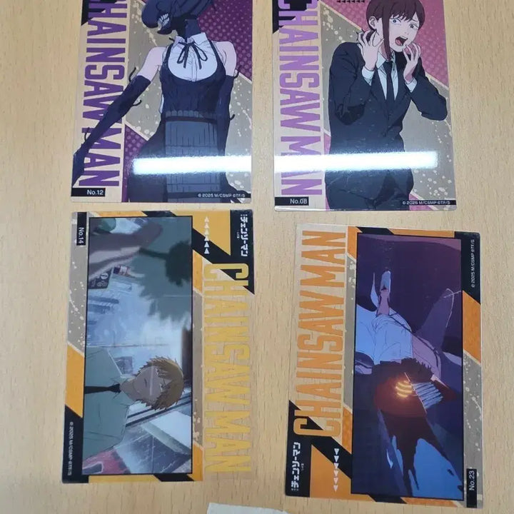 [BUNJANG] Chainsaw Man Clear Card Bundle Set / 체인소맨 클리어 카드 4종 일괄 판매