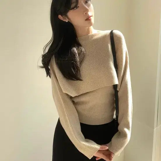 [BUNJANG] Moabin Boat Neck Bolero Knit / 모아빈 보트넥 볼레로 니트