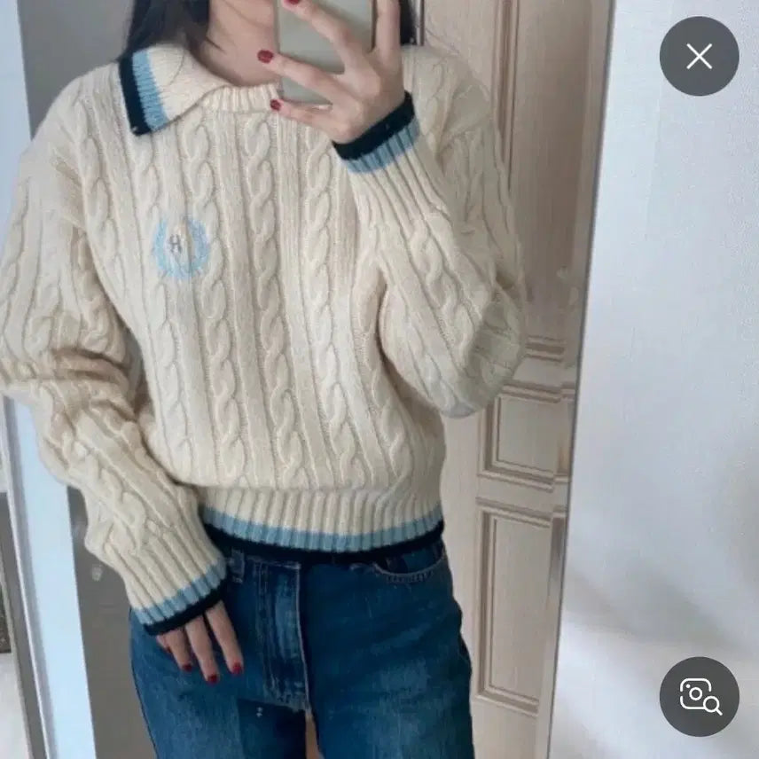 [BUNJANG] Grove Knit Sweater / 그로브 니트 프리사이즈